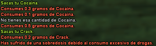 Sistema de drogas: Signos visibles